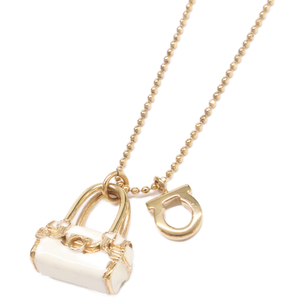 SALVATORE FERRAGAMO White Necklace